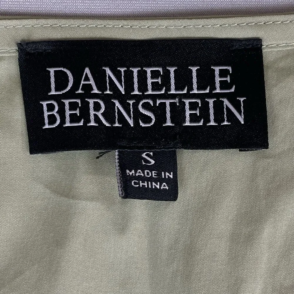 Danielle Bernstein Mini Dress Ladies Sm Green Corset Puff Zip Sleeve Square Neck - Picture 5 of 13